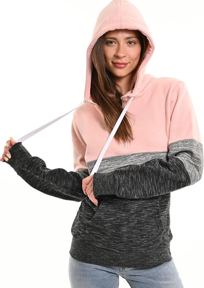 Women'S Ultra Soft Fleece Long Sleeve Active Cozy Lightweight 1/4 Zip-Up Pullover Hoodie