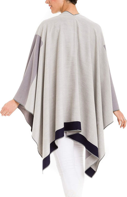 Women'S Shawl Wrap Poncho Ruana Cape Cardigan Sweater Open Front for Fall Winter